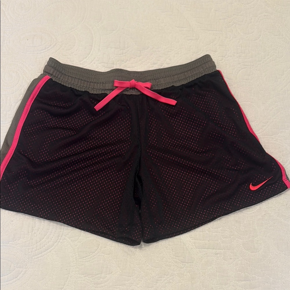 Nike Black and Pink Athletic Shorts Lightweight Performance